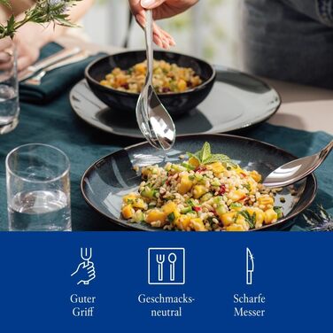 Villeroy & Boch – Oscar Tableware Set, 68 Pieces, 12 People, Dishwasher-Safe, Rustproof, Stainless Steel Cutlery, Dinner Cutlery, Cutlery Set, Knives, Forks, Spoons, Kitchen Cutlery Set, Stainless Steel