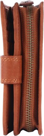 Benthill Wallet Women's Genuine Leather | Small Cardholder with RFID Protection | Wallet with 8 Card Slots & Coin Pocket | Genuine Leather Vintage Women's Wallet incl. Gift Box, Color: Brown