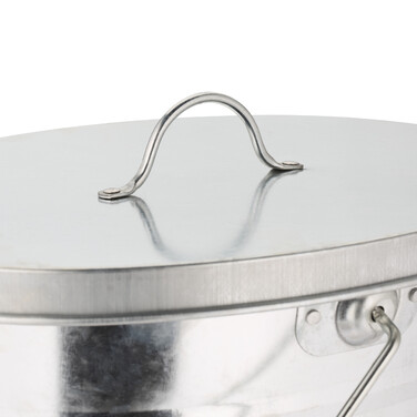 Relaxdays Galvanized Ash Bucket with Lid