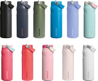 Фляга Stanley Flip Straw 2.0 з трубочкою 1.06 л - термофляка, охолоджує до 17 годин - 4 дні з льодом - без BPA - не протікає - для тримачів напоїв - придатна для миття в посудомийній машині - (700 мл, Poolside)