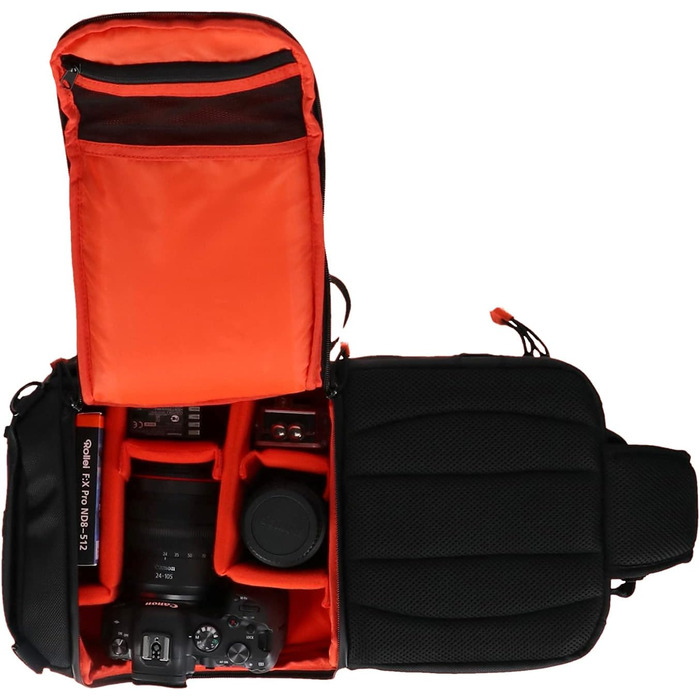 Сумка-слінг Rollei Fotoliner Ocean для фотообладнання, чорна (з дощовиком)