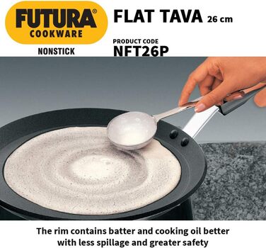 Гриль-плита HAWKINS Futura 25,4 см антипригарна, з нерж. сталевою ручкою, чорна
