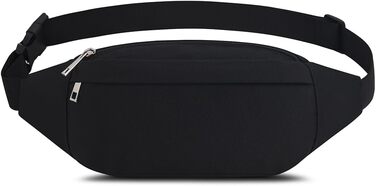 Чоловіча та жіноча поясна сумка на пояс для туризму, фітнесу, велосипеда, активного відпочинку, подорожей, повсякденного використання. Модель D01, чорний колір