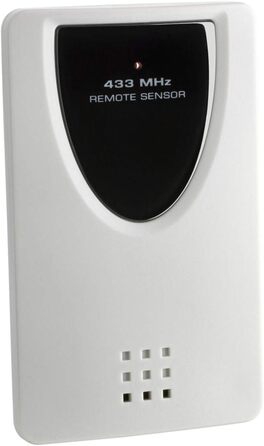 TFA Dostmann Twin Radio Thermometer, 30.3048, indoor and outdoor, with temperature alarm, including outdoor transmitter, also for indoor temperature monitoring, black, L148 x W57 x H119 mm