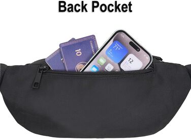 Чоловіча/жіноча поясна сумка Bauchtasche (Чорна) - спортивна, для подорожей, прогулянок з собакою