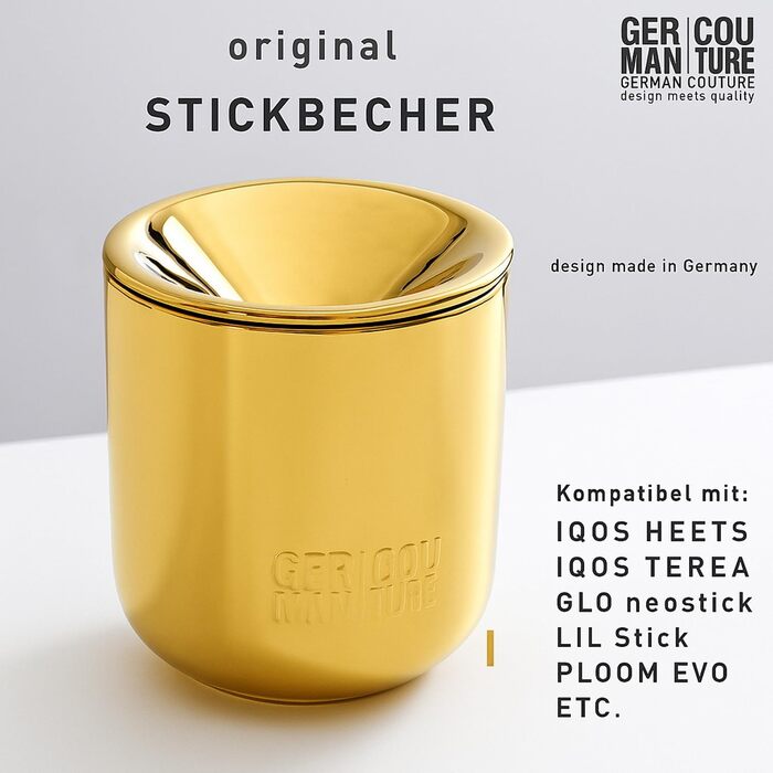 Попільничка для IQOS ILUMA PRIME, TEREA, Heets, Glo Hyper Pro Air, Ploom X evo – GC German Couture, Золото