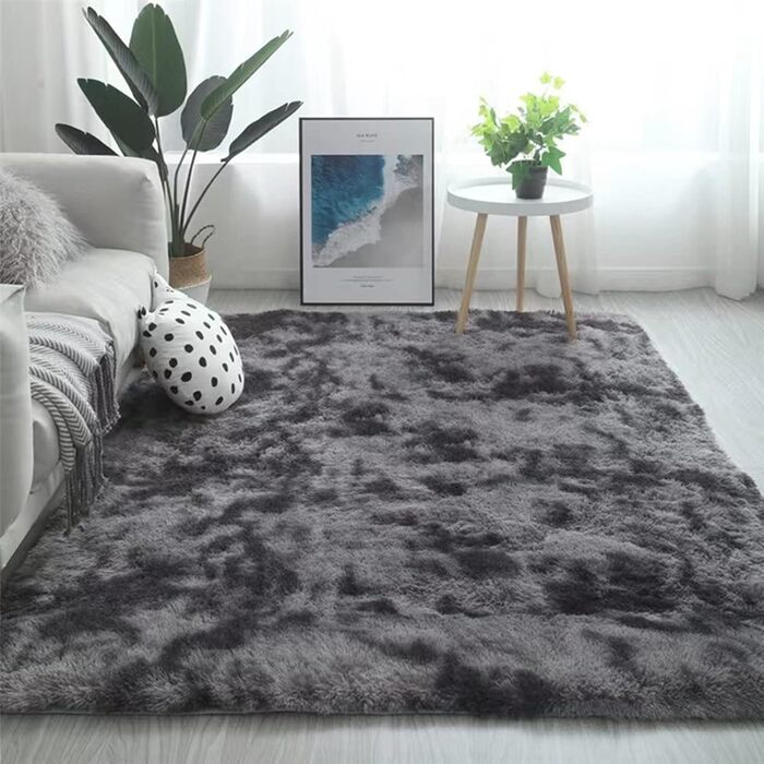 OYIMUA High-Pile Rug 120×160 cm Beige, Modern Fluffy Rug Living Room, Children's Room, Decoration, Bedroom, Hallway, Runner, Outdoor Rug, Faux Fur Rug, Shaggy, Solid Color, Bed Runner Beige 120 x 160 cm