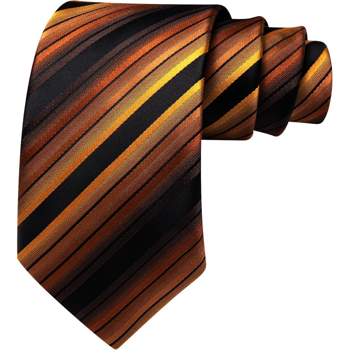 Чоловіча краватка з бавовни Barry.Wang, краватка з кишеньковим хустиною та запонками, набір краваток у клітинку, святкова краватка для весілля (чорний та золотий)