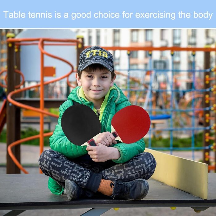 Набір для настільного тенісу: 2 ракетки, 3 м'ячі, сумка. Преміум якість, для дітей та дорослих, тренування та відпочинок (у приміщенні та на вулиці)