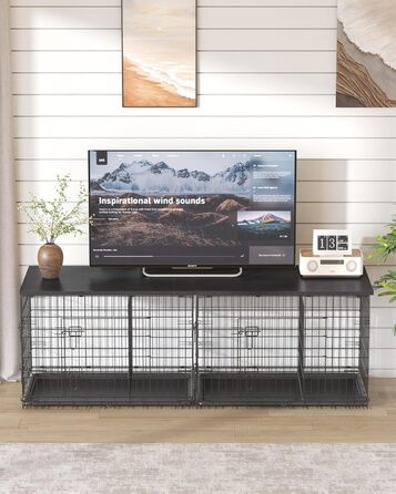 Насадка для собачого вольєра Piskyet, дерев'яна робоча поверхня, чорна, сумісна з вольєрами 76,2 см, 121,9 см, 107,7 см, 91,4 см, 61 см