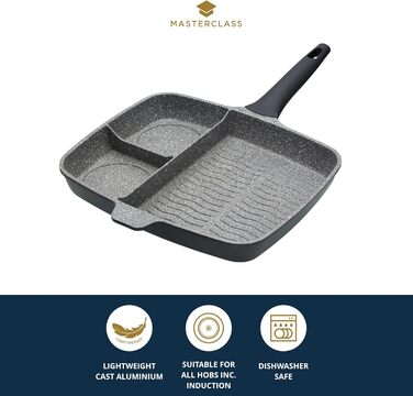 MasterClass Aluminum Casting Induction-Safe Non-Stick All-in-One Frying Pan, 32 cm (12.5