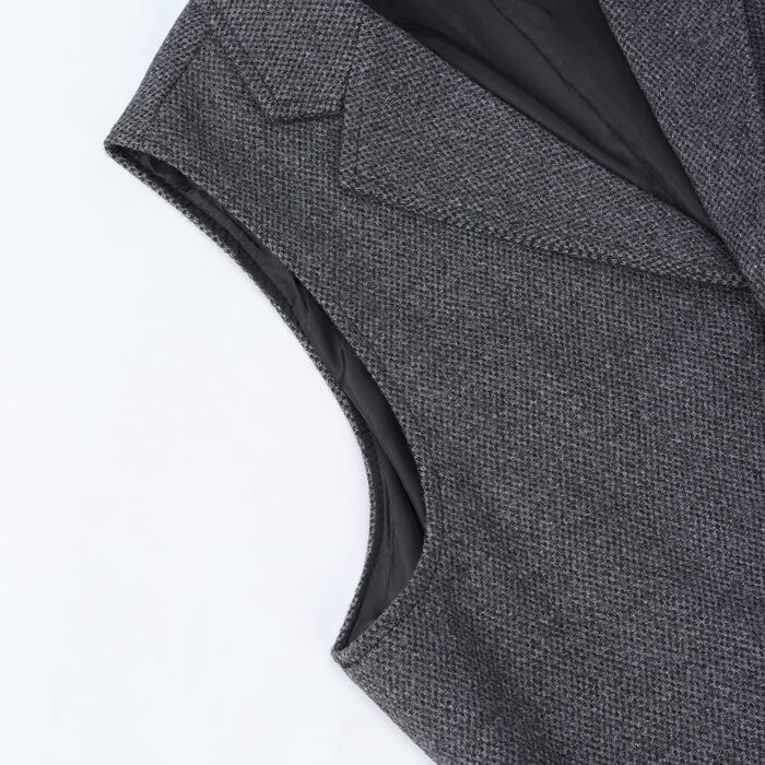 Жилет чоловічий Allthemen з твіду, вовняний, для ділового стилю, формальний, Regular Fit, сірий, XXL