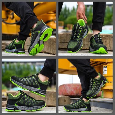 Черевики робочі AONEGOLD для чоловіків та жінок. Легкі, дихаючі, з металевим капаком, антиковзаючі. Розміри 36-48 EU.