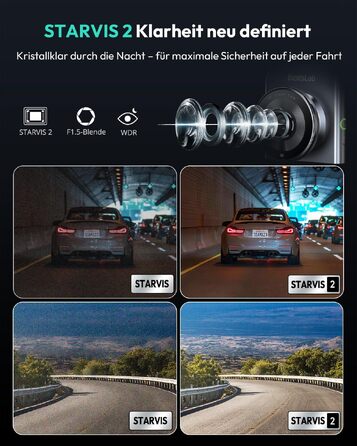 Автомобільний відеореєстратор BOTSLAB G300H Plus 4K UHD + HD 1080P (передній та задній), сенсор STARVIS 2, без карти пам'яті