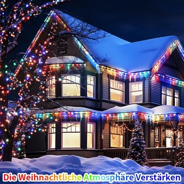 Льо́хтова́ гірля́нда JXLEDAYY для зовні́шнього викори́стання, 36 метрів, 1200 LED, 8 режимів, таймер, пульт дистанційного керування, водонепроникна, для балкона, двору, саду, вечірки, весілля (тепле біле світло)