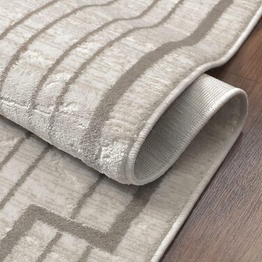 Килимок для вітальні SANAT Harmony - короткий ворс, 120x160 см, підходить для різних кімнат, сертифікат Öko-Tex 100, класичний бежевий