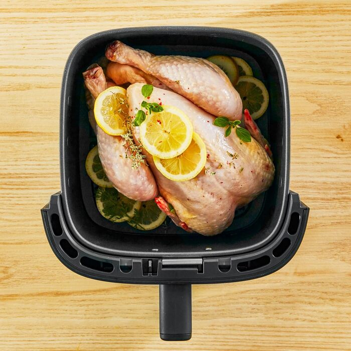 Фритюрниця Tefal Easy Fry Silence 7л, біла - аерофритюрниця з тихим режимом та 10 програмами приготування, EY8421E0