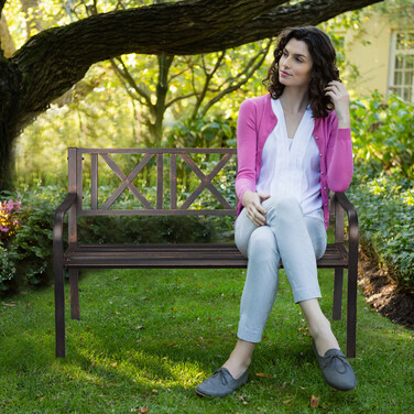 Relaxdays Metal Garden Bench