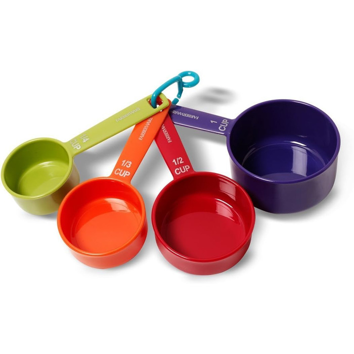 Farberware 9-Piece Color-Coded Plastic Measuring Cups and Spoons Set