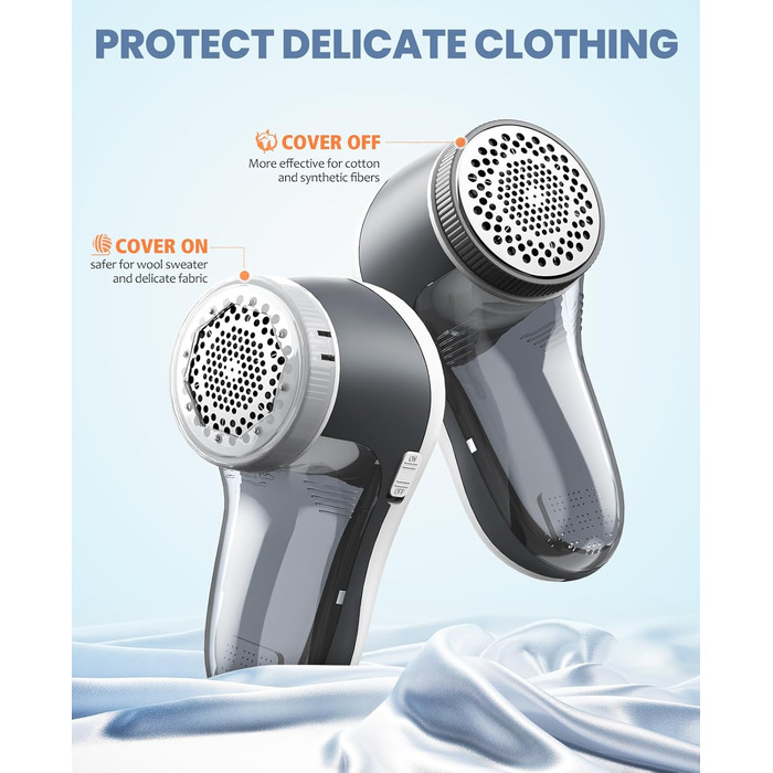 Електричний видалення ворсу POPCHOSE: для одягу, меблів, диванів. 6-лезовий триммер для видалення котушок та ворсу