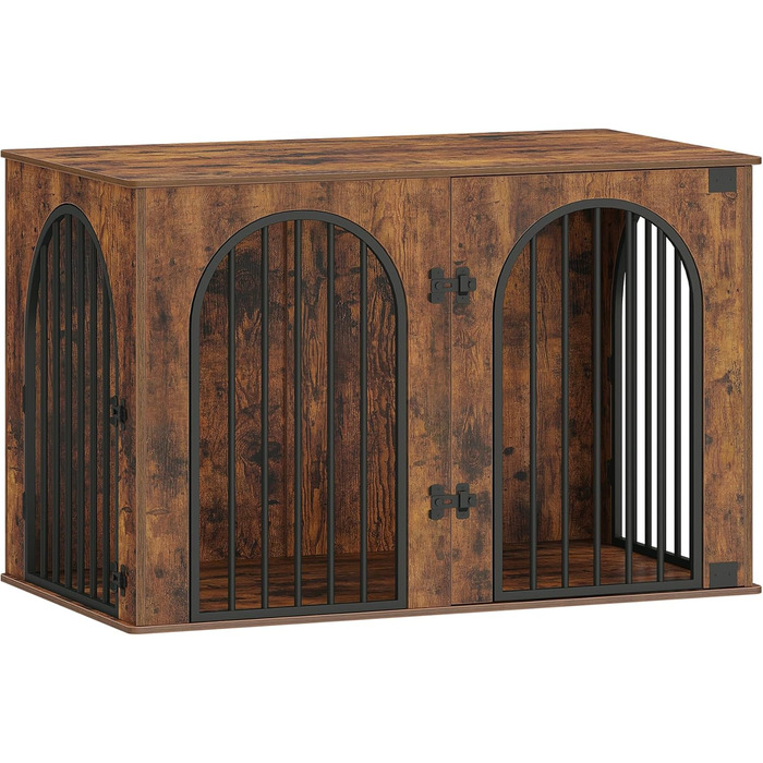 Клітка для собак Hzuaneri, 108 см, 3 двері, сучасний дизайн, для дому, міцна, 108x64x76 см, вінтажний колір, DFC86001B