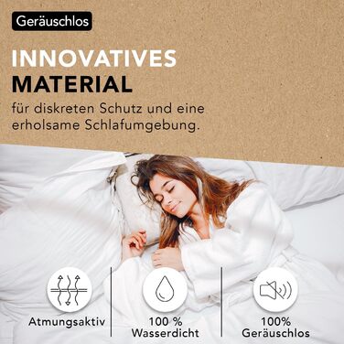 Mattress Protector 180 x 200 cm | Mattress Topper | Waterproof & Silent | Hypoallergenic & Absorbent Cotton | Anti-Mite | All-Around 40 cm | Oeko-TEX | Ôhm
