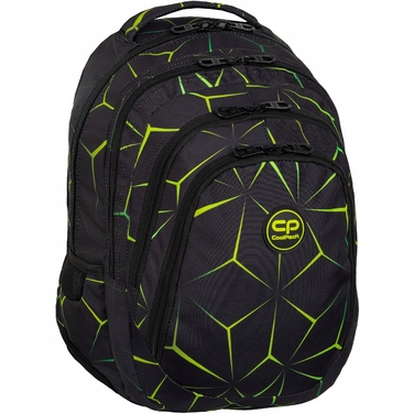 Багатовідсіковий шкільний рюкзак CoolPack, чорний, багатоколірний, зелений, 28 л