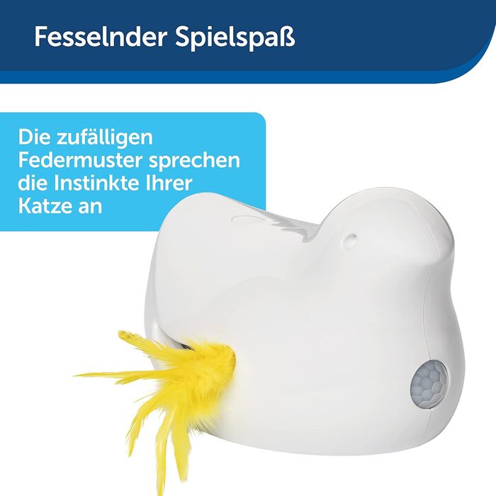 PetSafe Cat Toy, Interactive Engagement Toy with Timer, 3 AA Batteries Required (Peek-a-Bird)