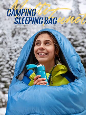 Сплячий мішок Forceatt 4 сезони: зимовий, ковдровий, для кемпінгу, подорожей, фестивалів, 2.4 кг