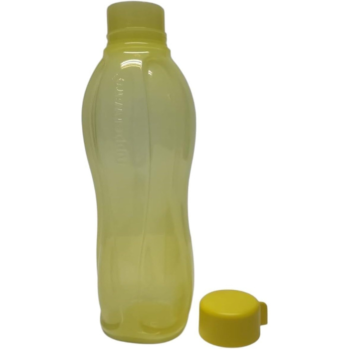 Tupperware To Go Eco 1.0L Yellow Flip-Top Drinking Bottle EcoEasy for Carbonated Drinks