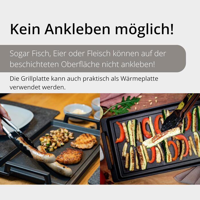 Гриль-плита Teppanyaki 41x24 см Lieblingspfanne з бічними ручками, антипригарна алюмінієва планча для всіх типів плит, включно з індукцією та духовкою