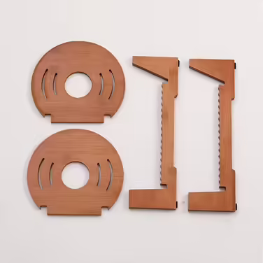Vinyl Record Storage Rack – Tabletop Vintage Music Album Display Rack – Vinyl Record Storage Shelf Brown