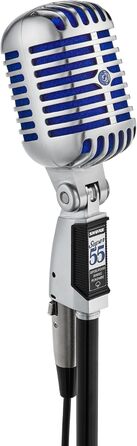 Мікрофон Shure Super 55 Deluxe - вінтажний динамічний суперкардіоїдний мікрофон, легендарний вигляд, класичний звук, міцний литий корпус