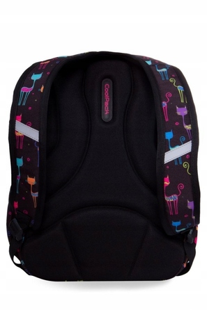 Багатовідсіковий шкільний рюкзак CoolPack, чорний/багатоколірний, 23 л