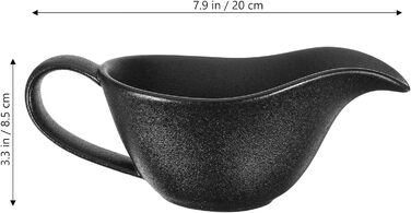 iplusmile Ceramic Sauce Boat, Porcelain Sauce Jug with Smooth Handle, Small Sauce Dish for Sauces, Salad, Dressing, Broth, Cream, Dishwasher Safe