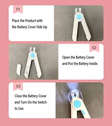 Професійний кусачки для нігтів собак Profi з підсвічуванням та захистом від бризок, для собак та котів, середніх та маленьких порід (Блакитний)