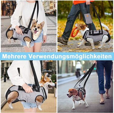 Шлейка для перенесення собак Ownpets L сіра