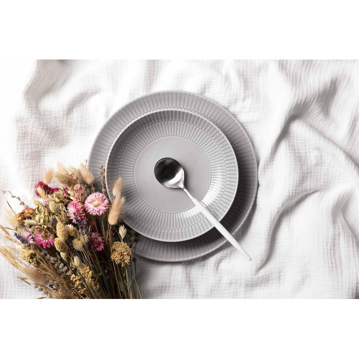 Сервіз Seltmann Weiden Amina, 12-ти частинний, білий (сріблясто-сірий)