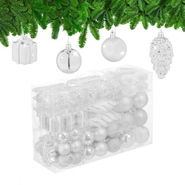 Relaxdays Set of 72 Christmas Baubles