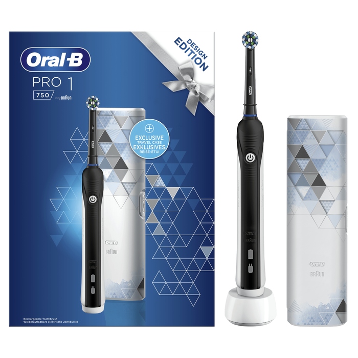 Електрична зубна щітка Oral-B PRO 1 750, чорна