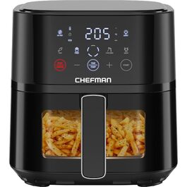 Фритюрниця електрична Chefman 3.75 л з технологією Hi-Fry, чорна - компактна аерофритюрниця з антипригарним покриттям та сенсорним керуванням