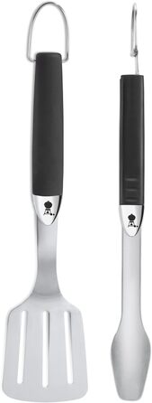 Weber-Stephen 6645 Compact Grill Tool Set, 2-Piece, Stainless Steel, Black