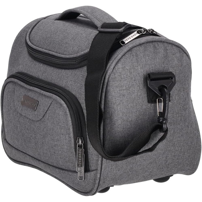 Чемодан-валіза Kenorada SoftLITE 4w, 55 см, сірий, з TSA замком | Валіза для ручної поклажі з міцного поліестеру, 4 колеса