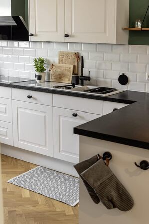 Дозатор для мила WENKO Rotello, 250 мл, з бамбуковими деталями, для мила та засобів для миття посуду, чорний/натуральний