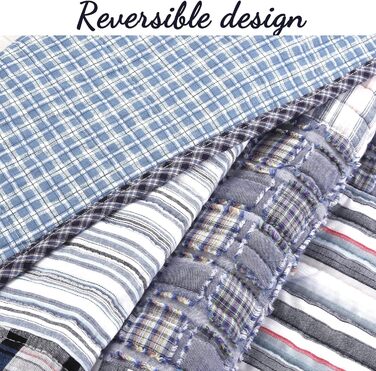 Комплект постільної білизни Cozy Line Home Fashions Moorea Wende, 3-частини (Деним, Twin)