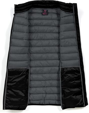 Жіночий теплий пуховий жилет itte Donkey Andy для туризму, подорожей та повсякденного носіння (Verdünner Schwarz, XS)