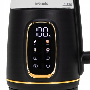 Електричний чайник Avenido AV1309, 2200 Вт, 1,7 л, чорний