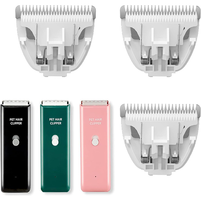 Професійна машинка для стрижки собак та котів, акумуляторна, бездротова, набір лез (3 шт.), стандартна