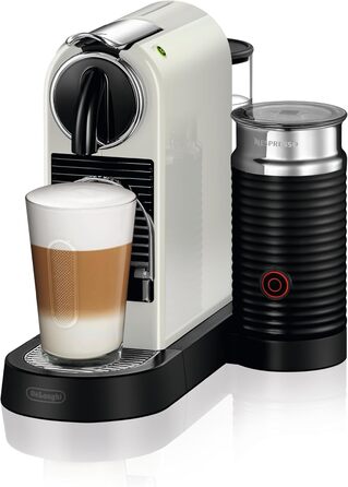 Кавова капсульна машина Nespresso De'Longhi Citiz EN267.WAE з капучинатором, 1710 Вт, 1 л, кремово-біла