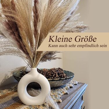 Набір ваз Sawoake Donut Ceramic Set 2 шт. для сучасного декору дому, круглі матові вази для пампасной трави, нейтральний бохо, скандинавський мінімалізм, чорний та білий колір